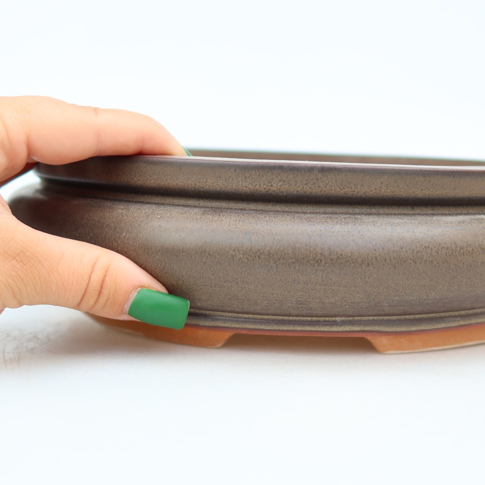 Keramikschale  23 x 23 x 7 cm, Farbe: braun