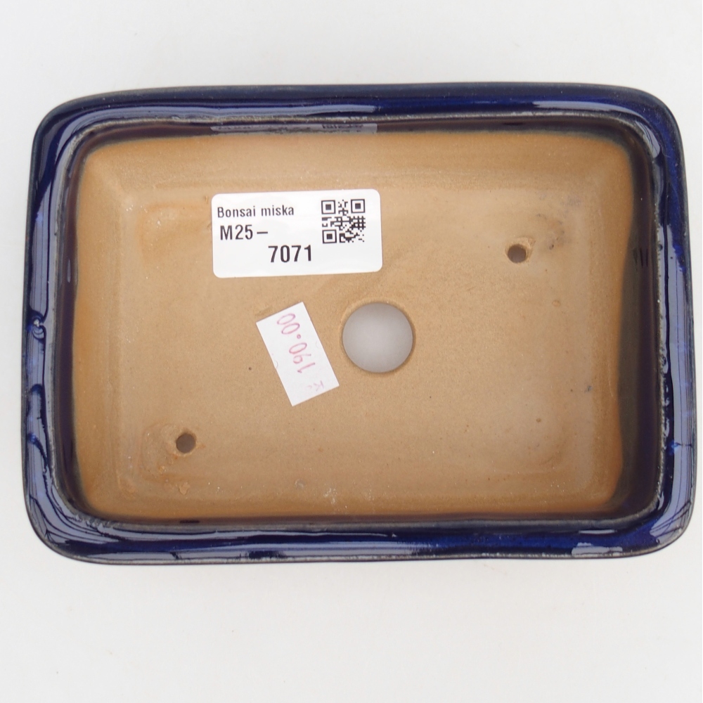 Bonsaischale aus Keramik 13,5 x 10 x 4,5 cm, Farbe blau