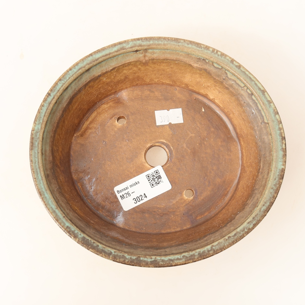 Keramik-Bonsai-Schale 17,5 x 16,5 x 4,5 cm, Farbe: braun