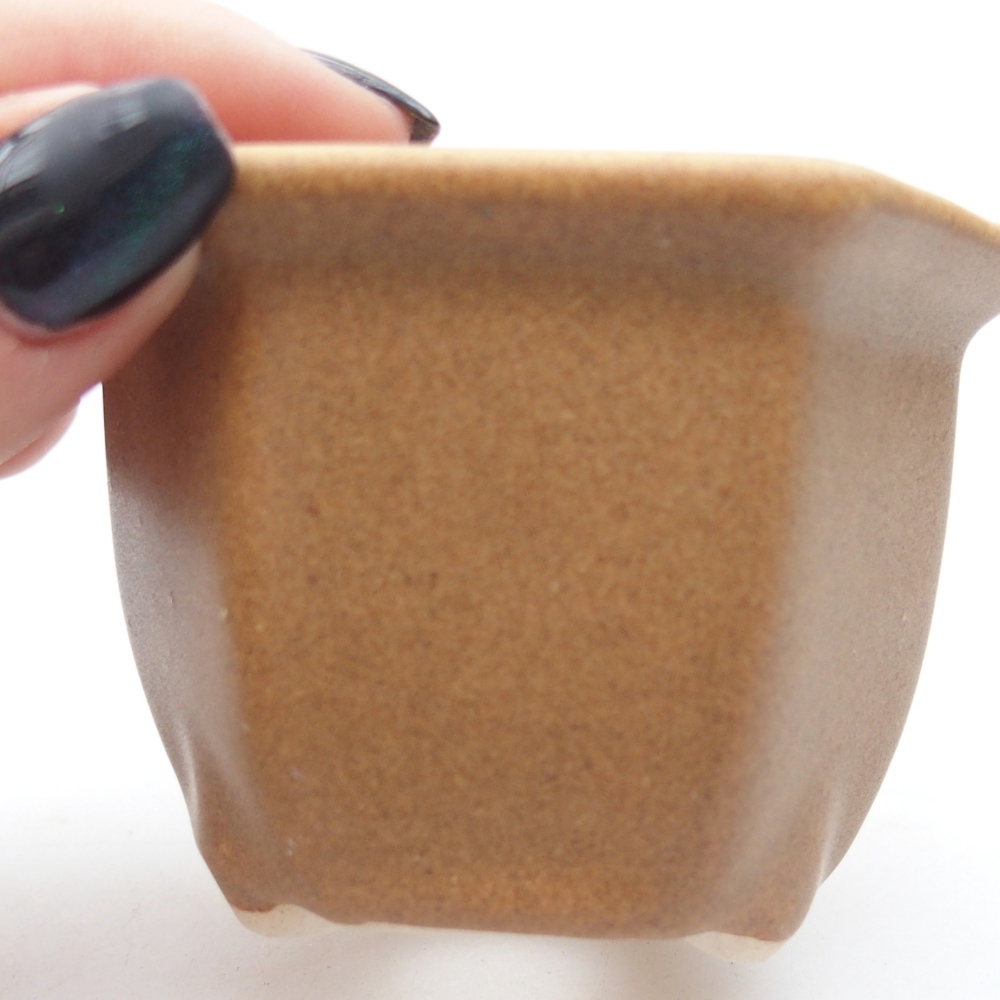 Mini-Bonsaischale 7,5 x 6,5 x 5 cm, braun