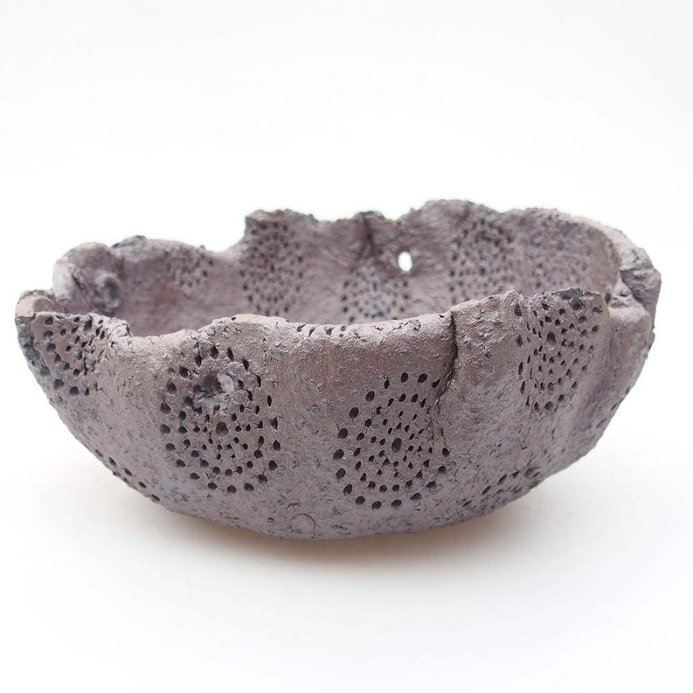 Keramikschale 14 x 12 x 6,5 cm, metallicfarben