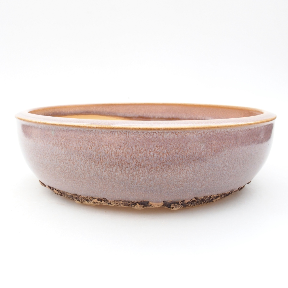 Keramik-Bonsaischale 21,5 x 21,5 x 5,5 cm, Farbe rosa