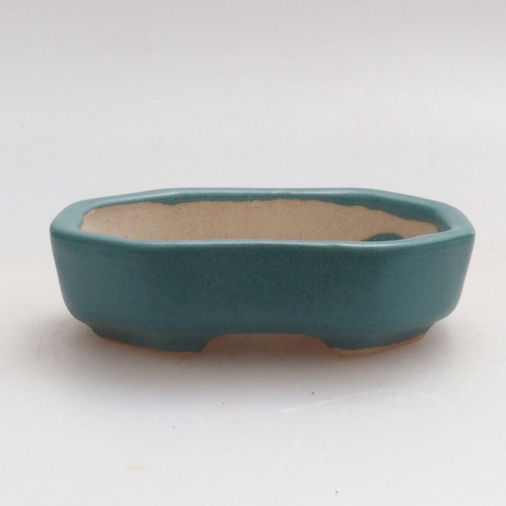 Keramik Bonsai Schale 5,5 x 4 x 1,5 cm, Farbe blau