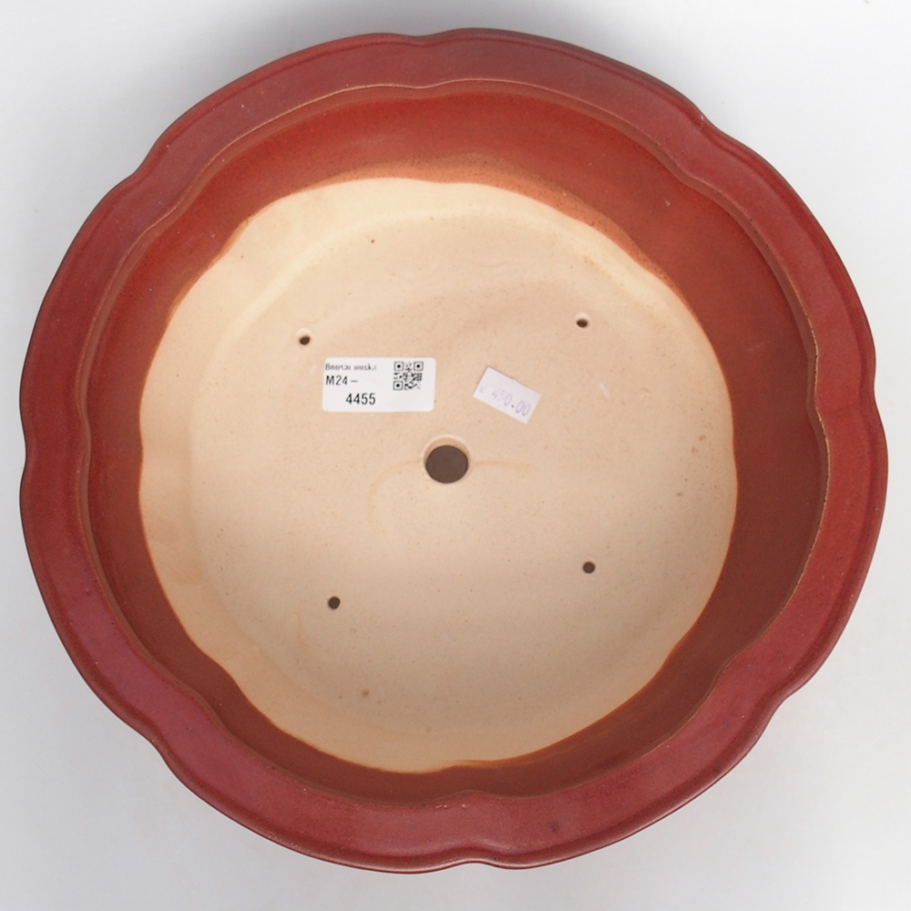 Keramik-Bonsaischale 26 x 26 x 8 cm, Farbe rosa