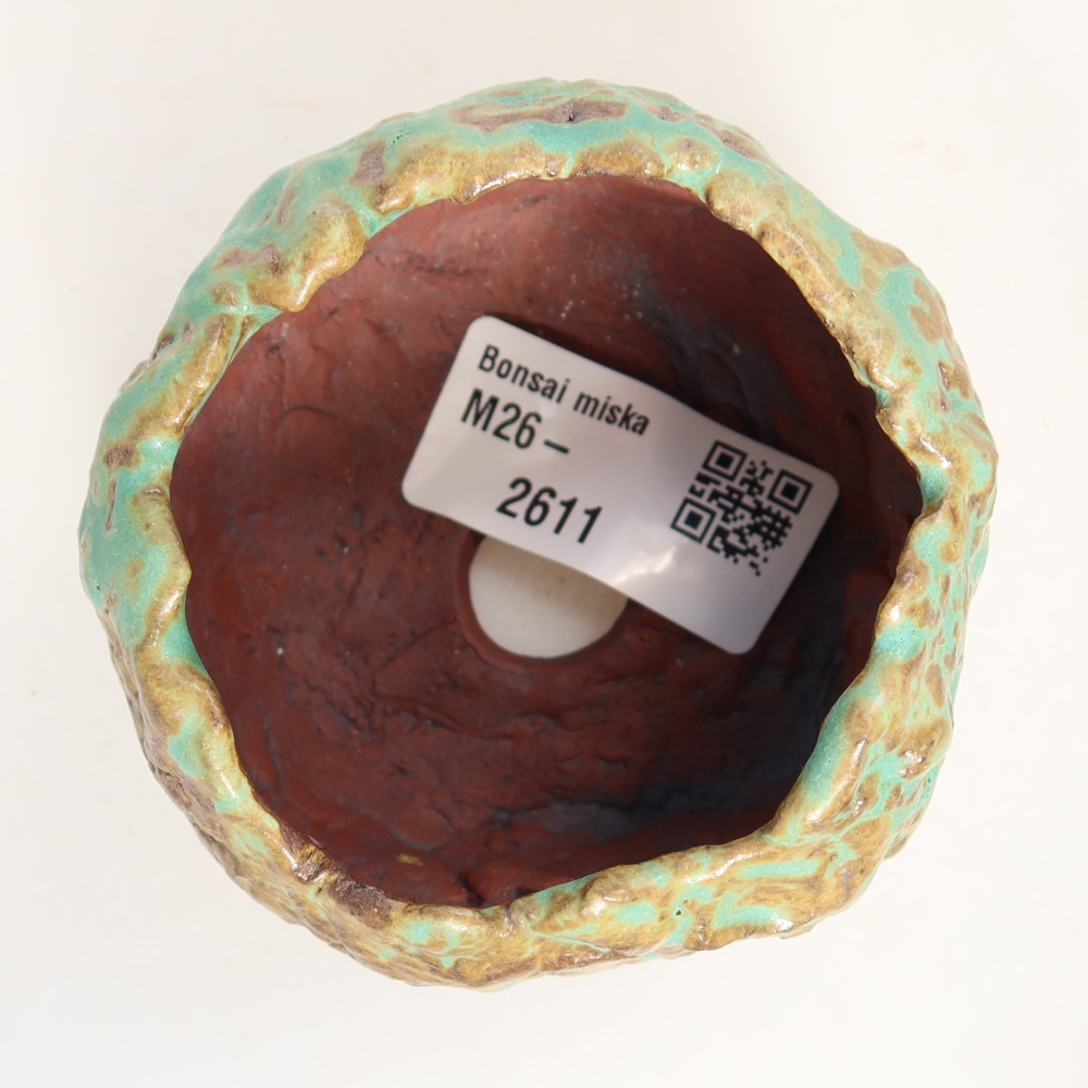 Keramikschale 7 x 7 x 5,5 cm , Farbe grün