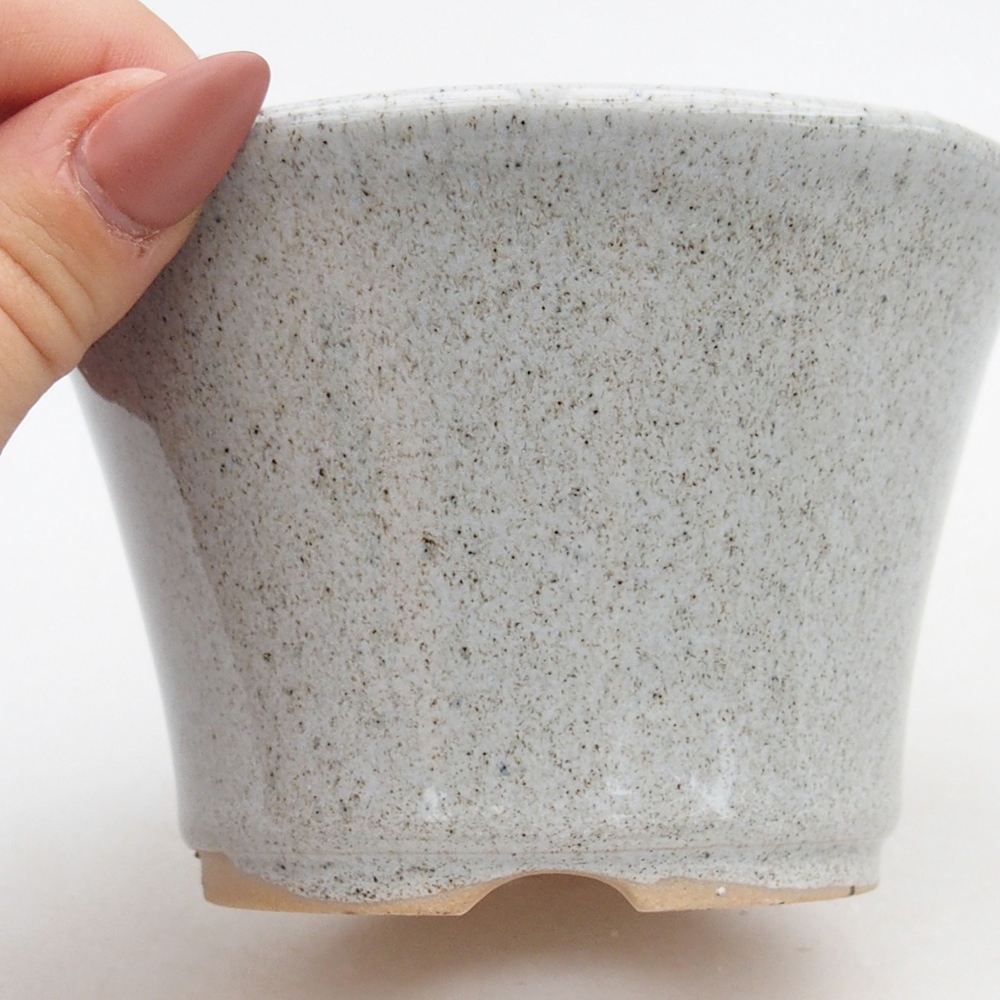 Bonsaischale aus Keramik 11 x 11 x 7 cm, grau