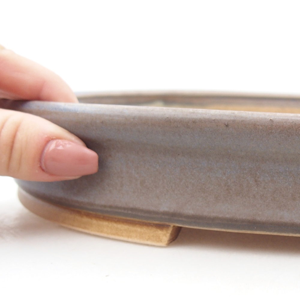 Bonsaischale aus Keramik 30,5 x 27 x 4 cm, Farbe blau