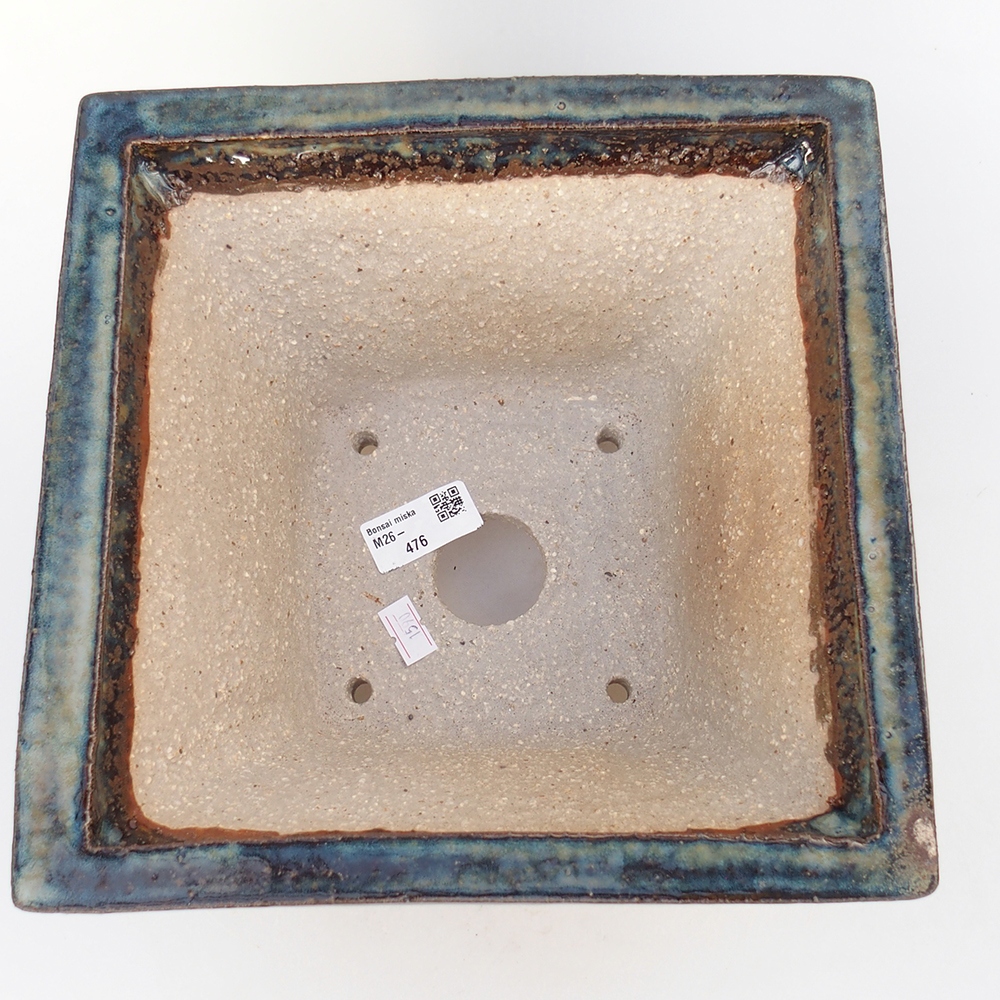 Bonsaischale aus Keramik 24 x 24 x 14 cm, braun