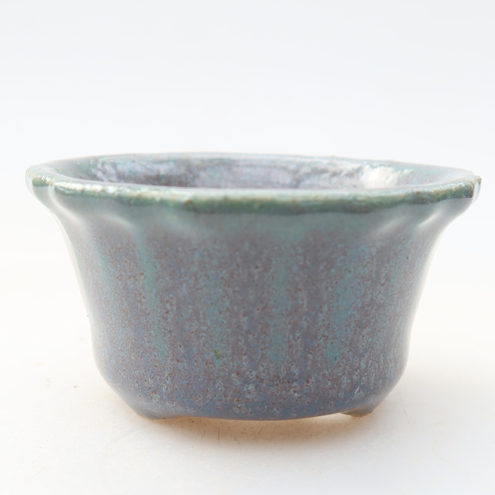 Keramik-Bonsai-Schale, 5,5 x 5,5 x 3 cm, Farbe: Grau