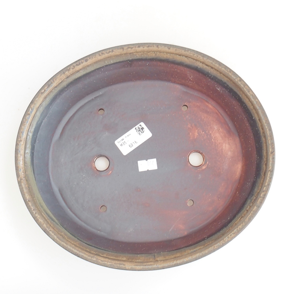 Bonsaischale aus Keramik 27 x 24 x 6 cm, braun
