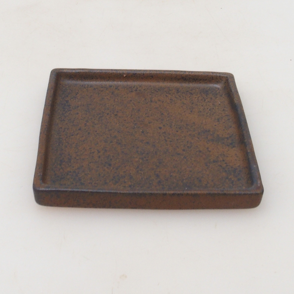 Bonsai-Schale quadratisch M – 10 x 10 x 1,5 cm – braun
