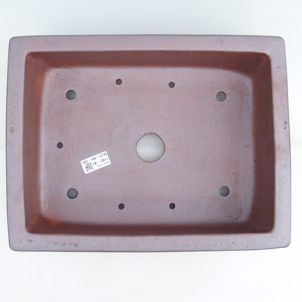 Bonsaischale aus Keramik 35,5 x 27 x 11 cm, metallfarben