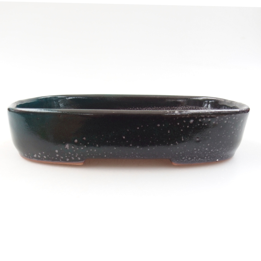 Keramik-Bonsaischale 16 x 11 x 3,5 cm, Farbe Grün
