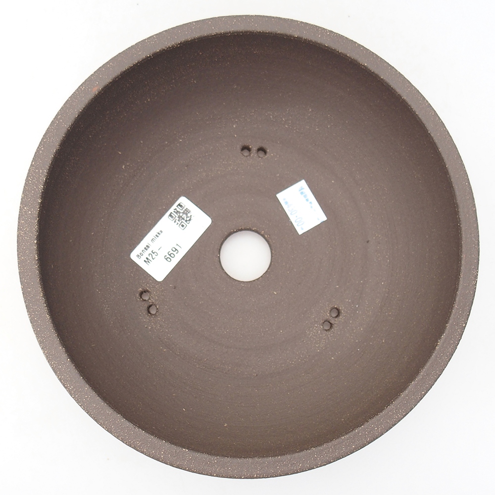 Bonsaischale aus Keramik 19,5 x 19,5 x 7 cm, braun