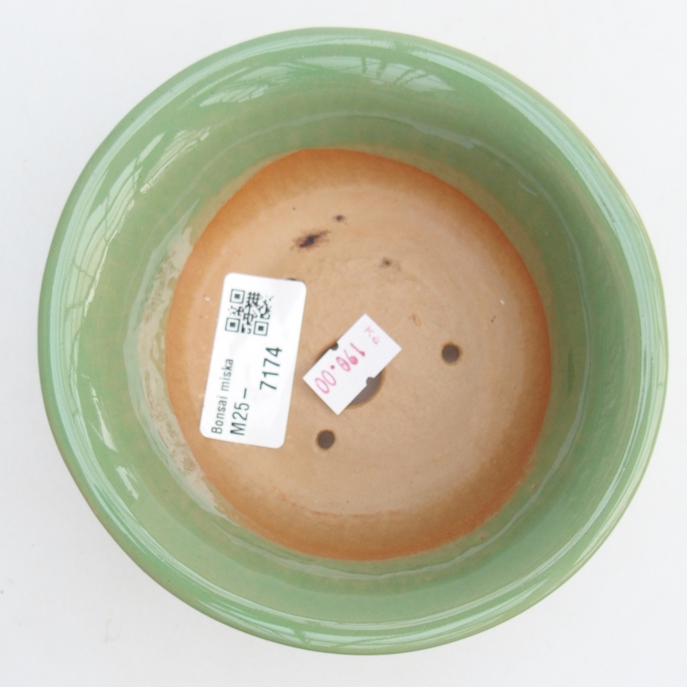 Bonsaischale aus Keramik 13 x 13 x 5 cm, grün