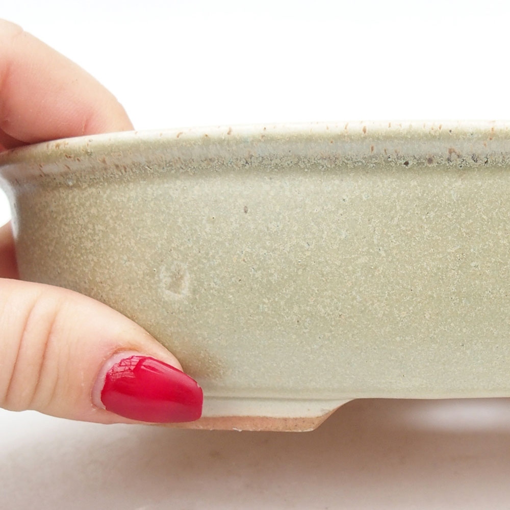 Bonsaischale aus Keramik 19 x 14 x 5 cm, grün