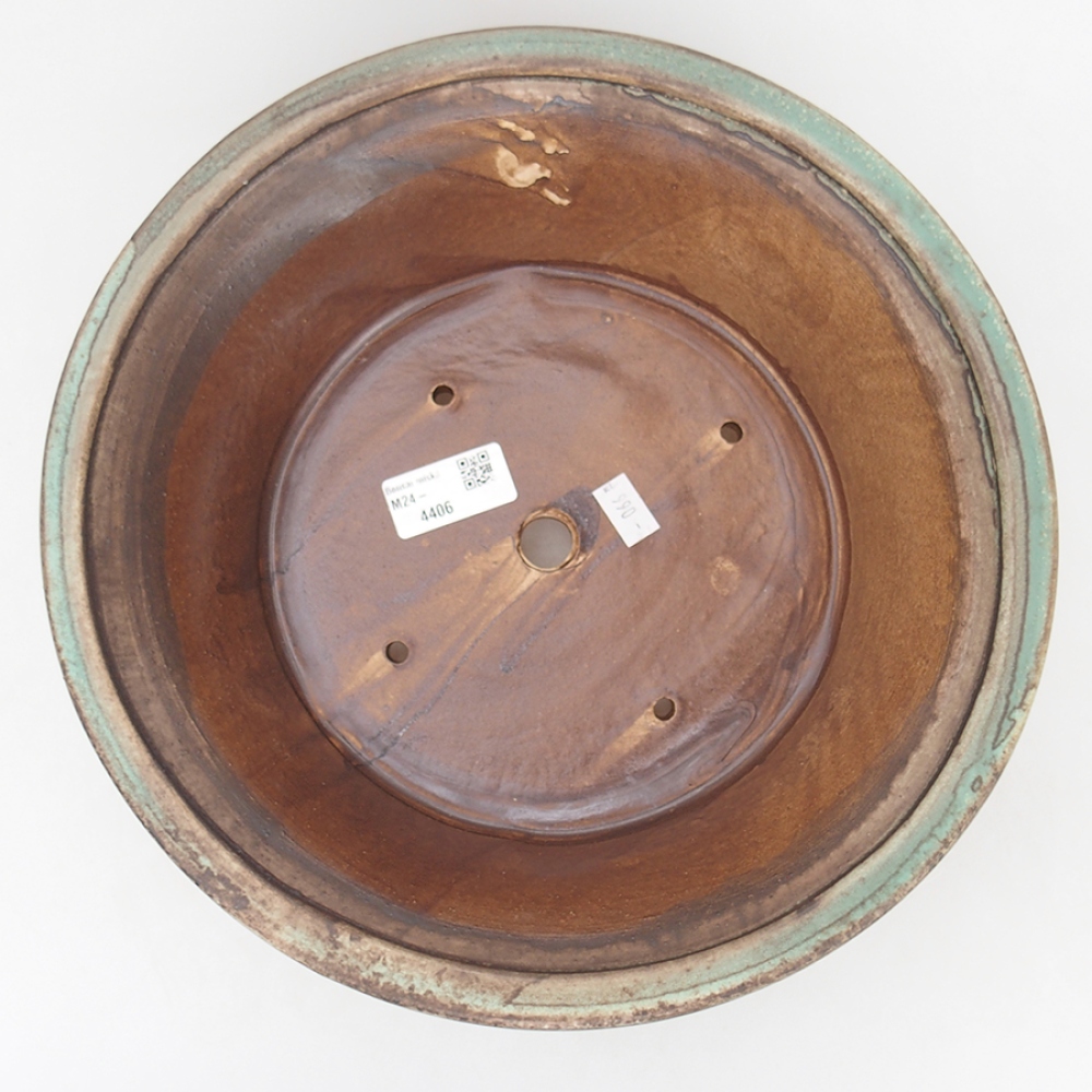 Keramik-Bonsaischale 24,5 x 28,5 x 8,5 cm, Farbe Grün