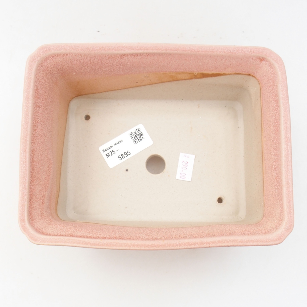 Keramik-Bonsaischale 18 x 14 x 7,5 cm, Farbe rosa