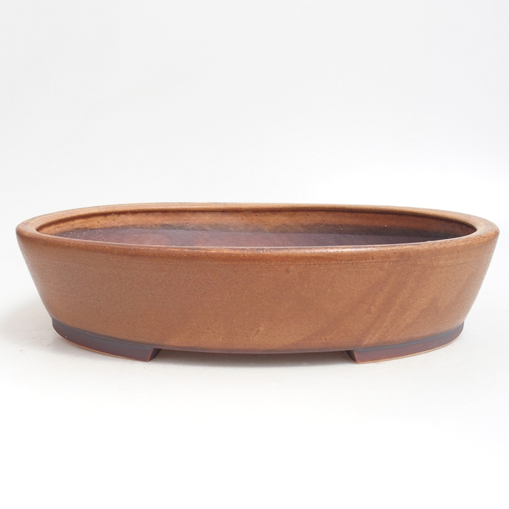 Bonsaischale aus Keramik  28,5 x 24,5 x 6  cm, Farbe braun