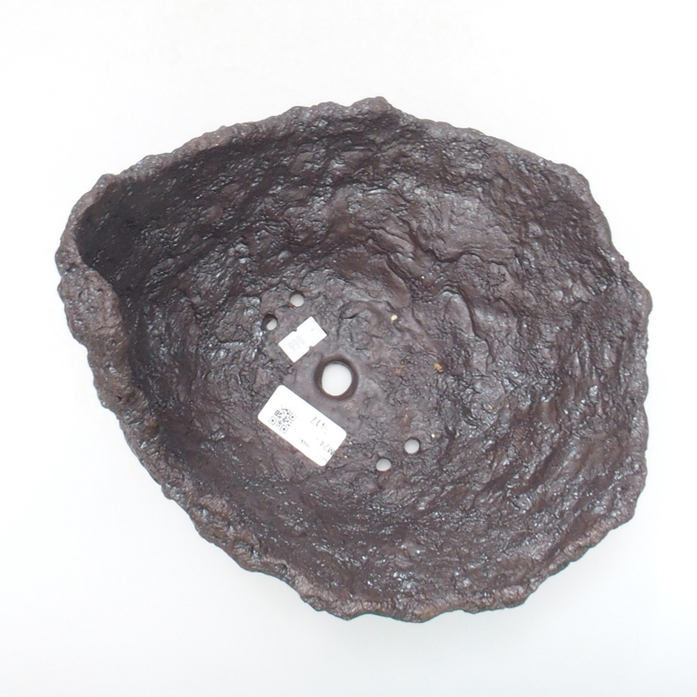 Keramikschale 23 x 21 x 19,5 cm, braun Farbe