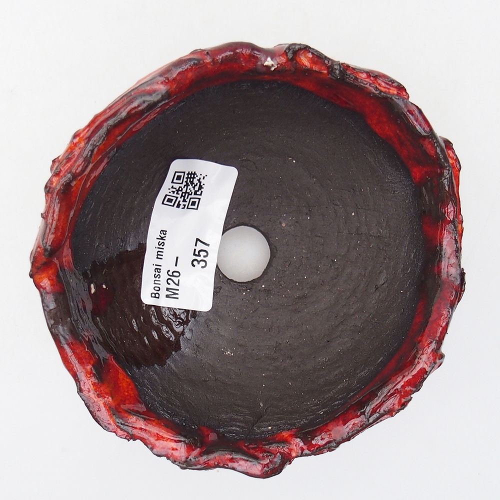 Keramikschale 10 x 9 x 6,5 cm , Farbe rot