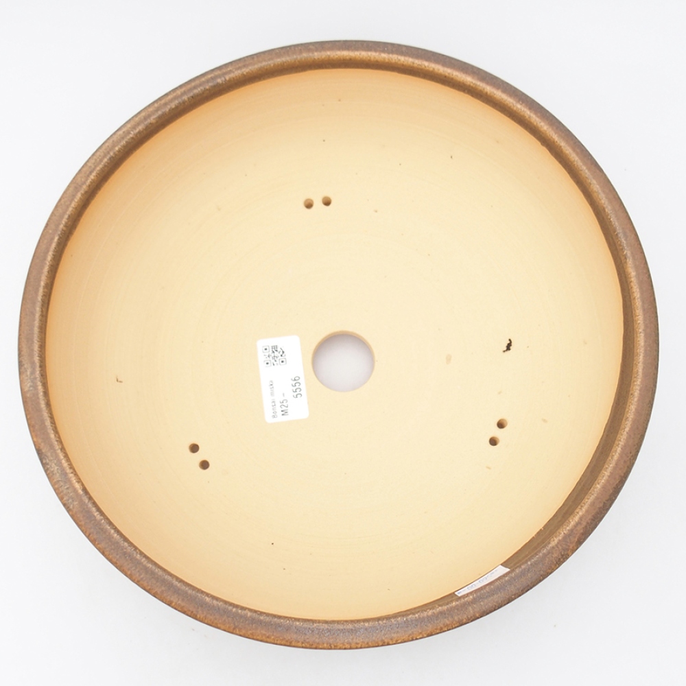 Keramik-Bonsaischale 26 x 26 x 8 cm, Farbe braun
