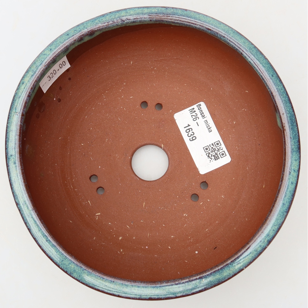 Bonsaischale aus Keramik 15 x 15 x 5,5 cm, Farbe blau
