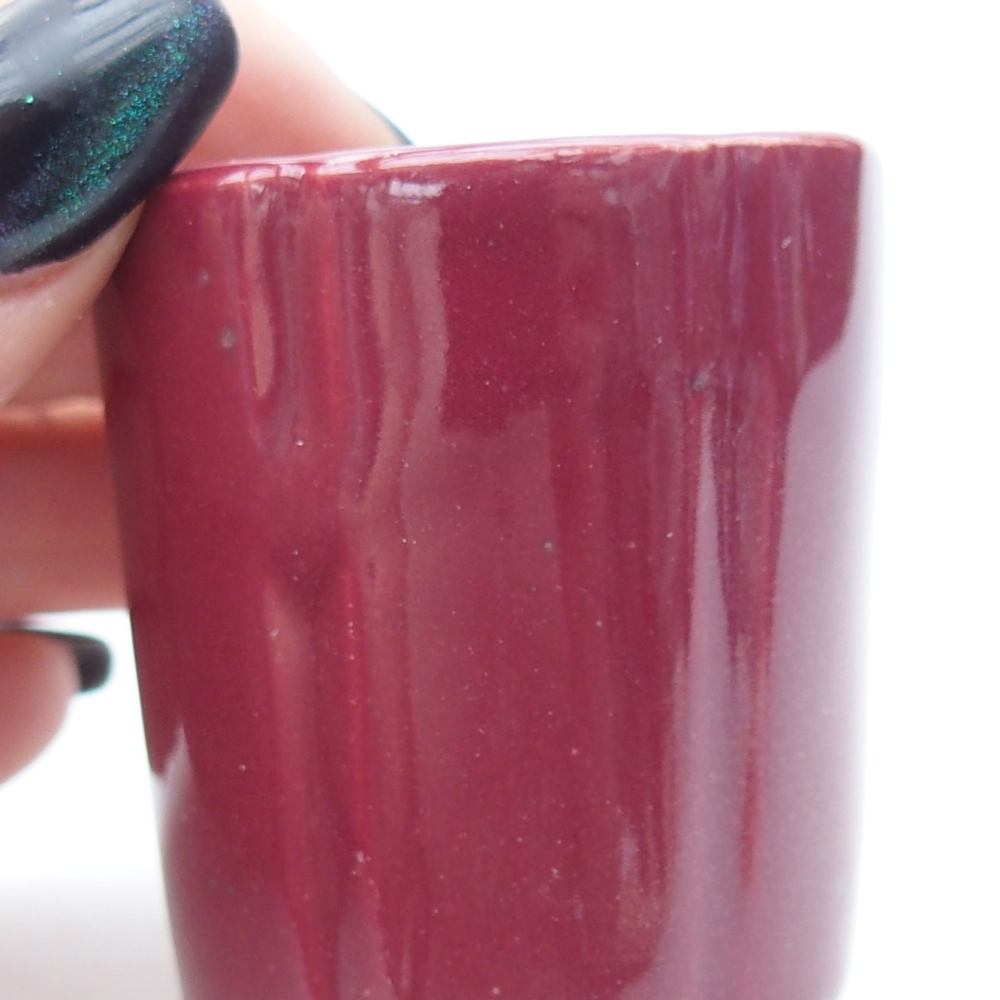 Mini-Bonsaischale 4 x 4 x 4,5 cm, bordeauxrot