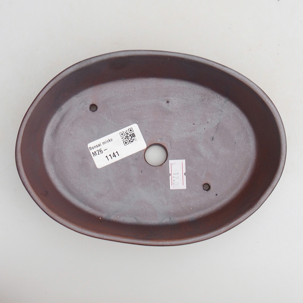 Bonsaischale aus Keramik 18,5 x 13 x 4 cm, metallfarben