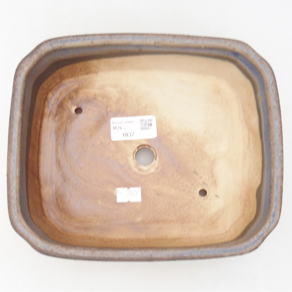 Bonsaischale aus Keramik 21 x 18 x 6 cm, Farbe blau