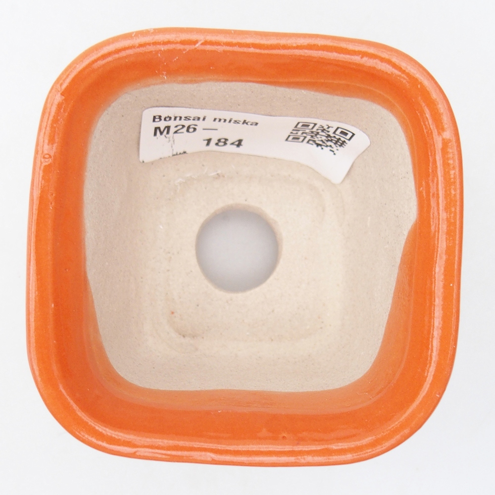 Mini-Bonsaischale 6,5 x 6,5 x 4,5 cm, orange
