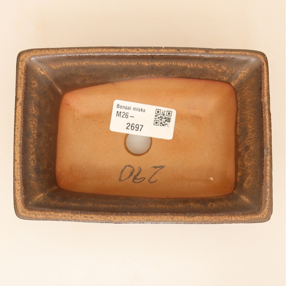 Keramikschale  14,5 x 10 x 5 cm, Farbe: braun
