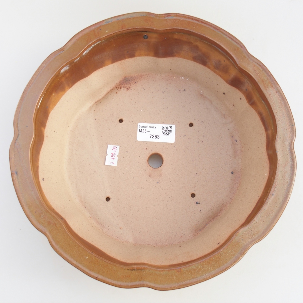 Bonsaischale aus Keramik 27 x 27 x 8 cm, braun