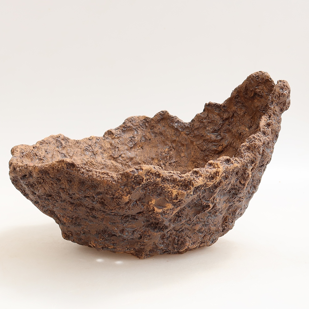 Keramikschale 22 x 20 x 16,5 cm, Farbe: braun