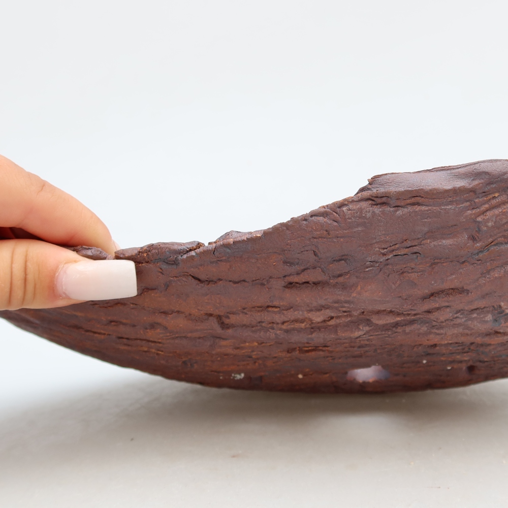 Keramikschale  30,5 x 19 x 6 cm, Farbe: braun