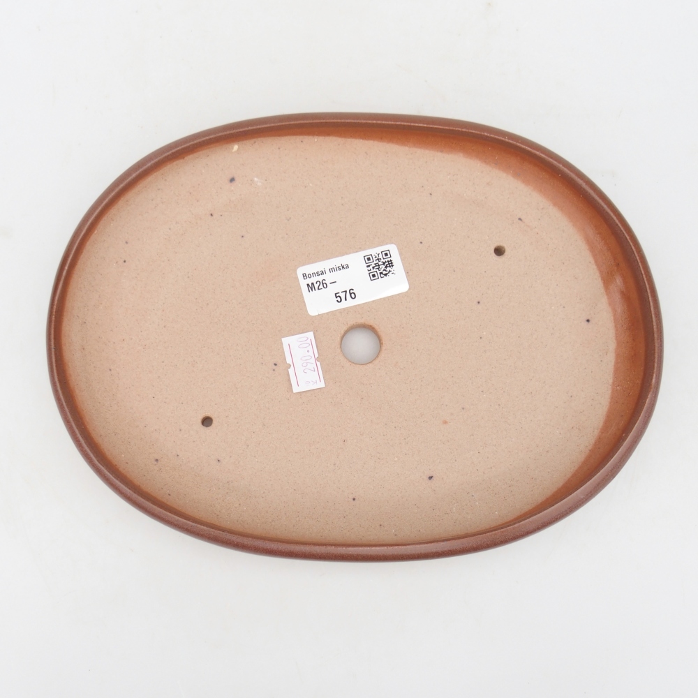 Bonsaischale aus Keramik 22 x 17 x 3 cm, braun