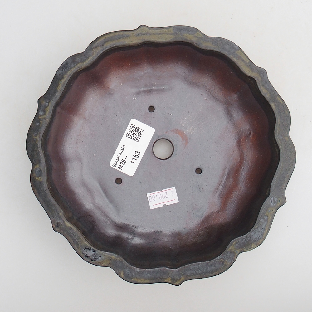 Bonsaischale aus Keramik 18 x 18 x 4,5 cm, braun