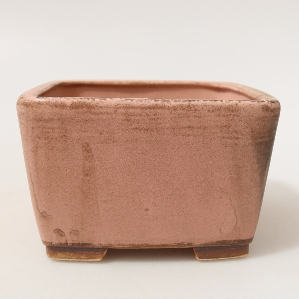 Bonsaischale aus Keramik 10,5 x 10,5 x 7 cm, rosa