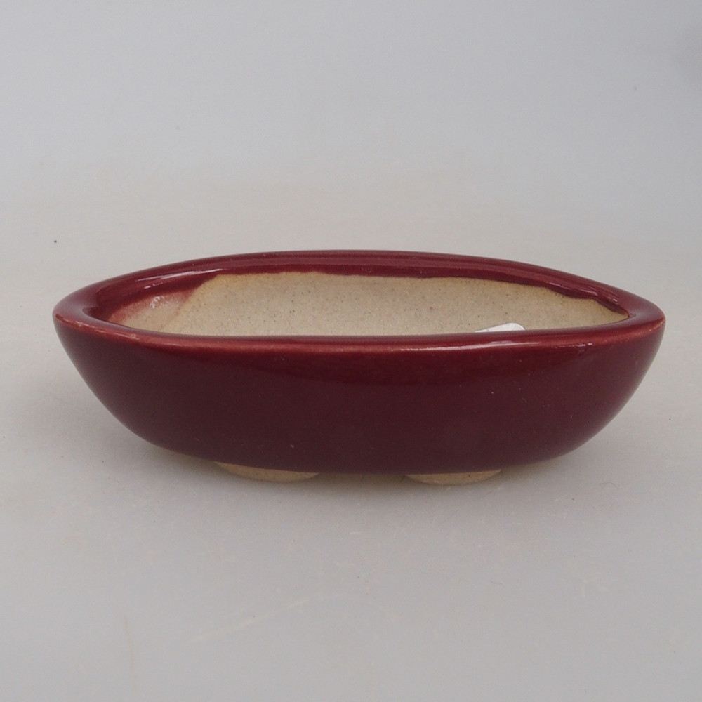 Mini-Bonsaischale 7 x 3 x 2 cm, Farbe Burgunder