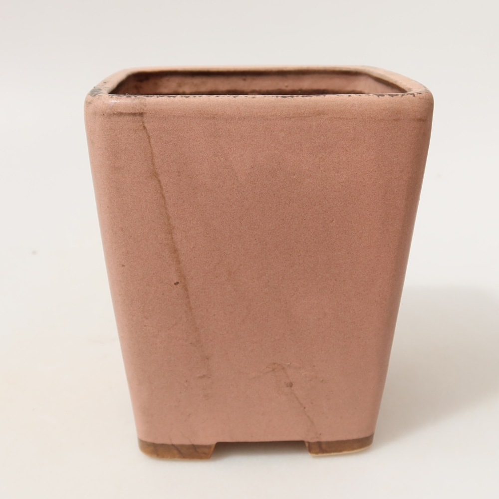 Keramik-Bonsai-Schale 10,5 x 10,5 x 12 cm, Farbe: Rosa