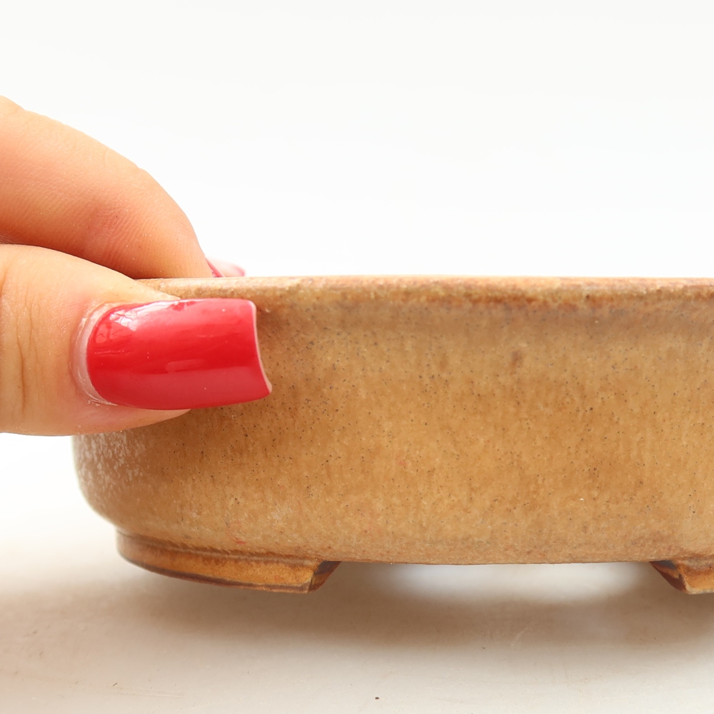 Keramik-Bonsai-Schale 12,5 x 11,5 x 3,5 cm, Farbe: Rosa