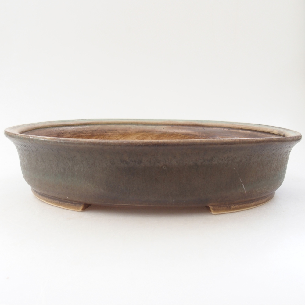 Bonsaischale aus Keramik 26,5 x 23,5 x 5,5 cm, grün