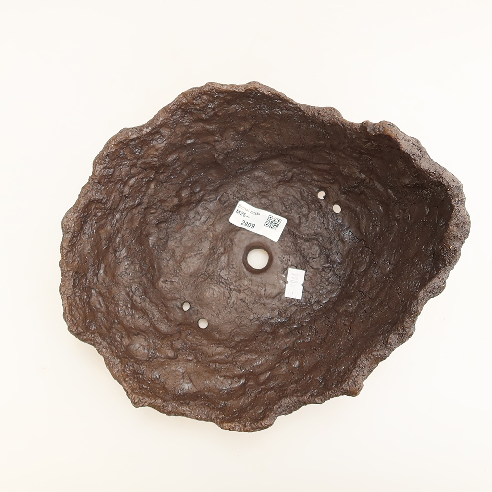 Keramikschale 22 x 18 x 17 cm, Farbe: braun