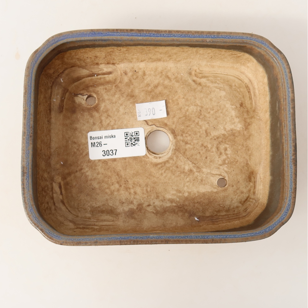 Keramik-Bonsai-Schale 18 x 14 x 4,5 cm, Farbe: Blau