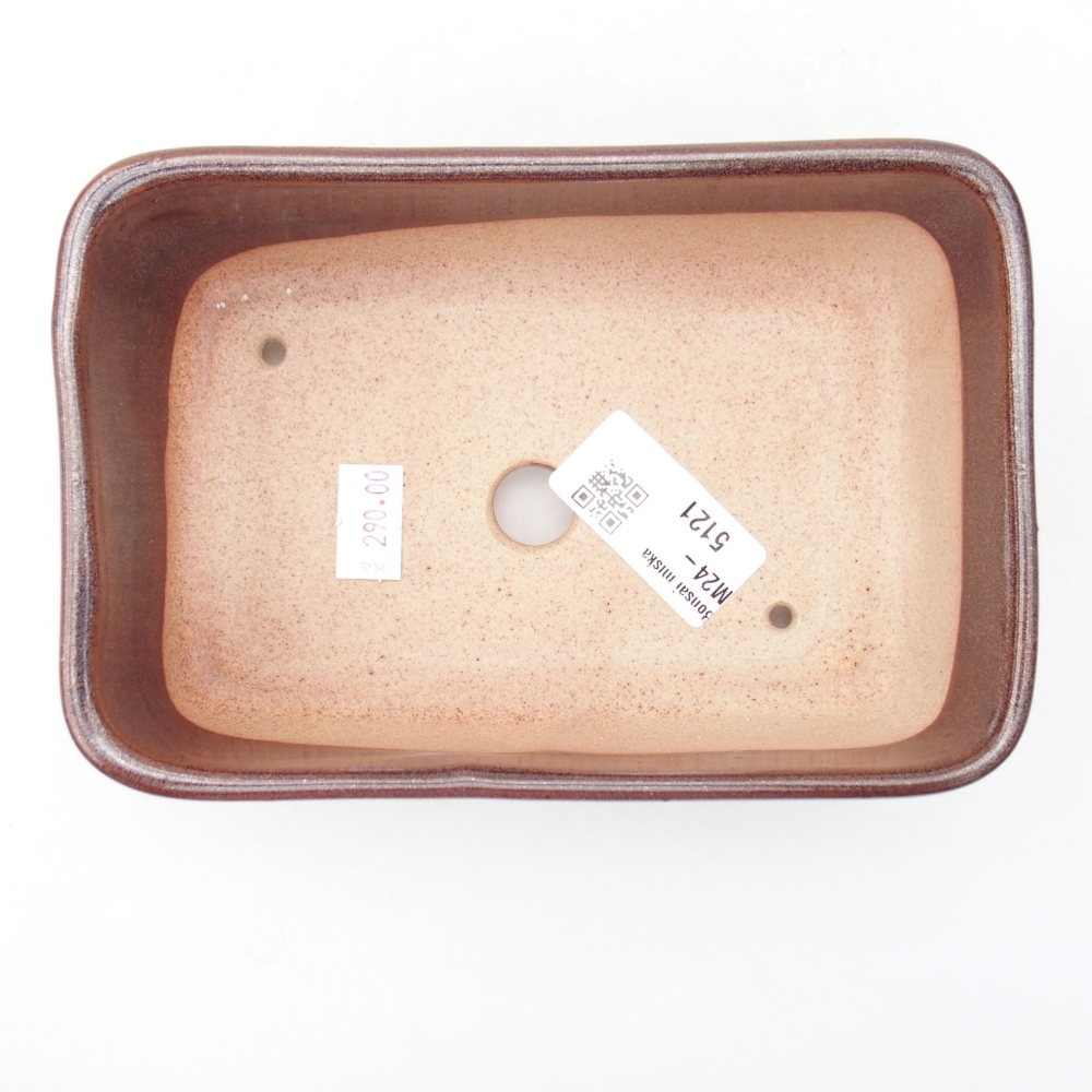 Keramik-Bonsaischale 16 x 11 x 5,5 cm, Farbe braun
