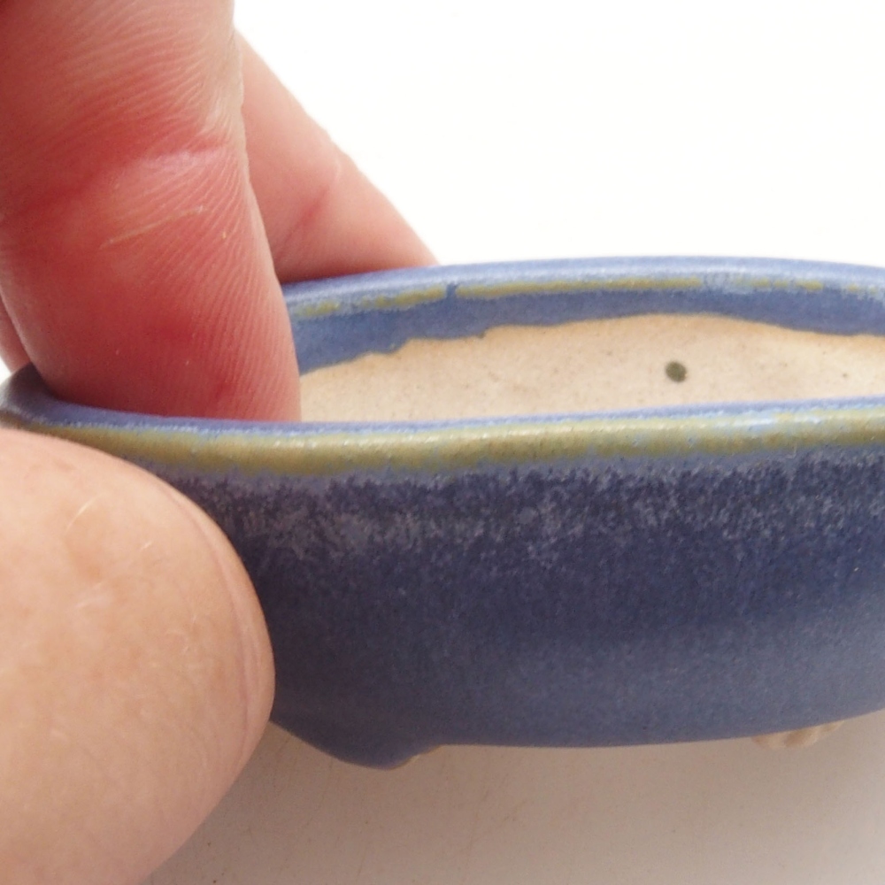 Mini-Bonsaischale 7 x 5 x 2 cm, Farbe blau