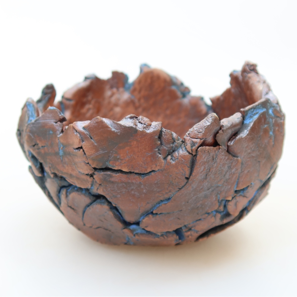 Keramikschale 10,5 × 10 × 7,5 cm, Farbe: Blau