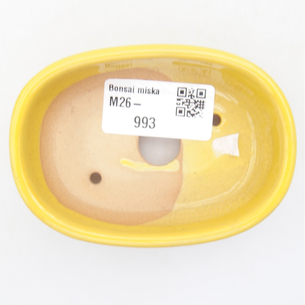 Bonsaischale aus Keramik 9 x 6,5 x 3 cm, gelb