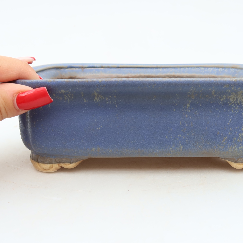 Keramik-Bonsai-Schale 20 x 17,5 x 6 cm, Farbe: Blau