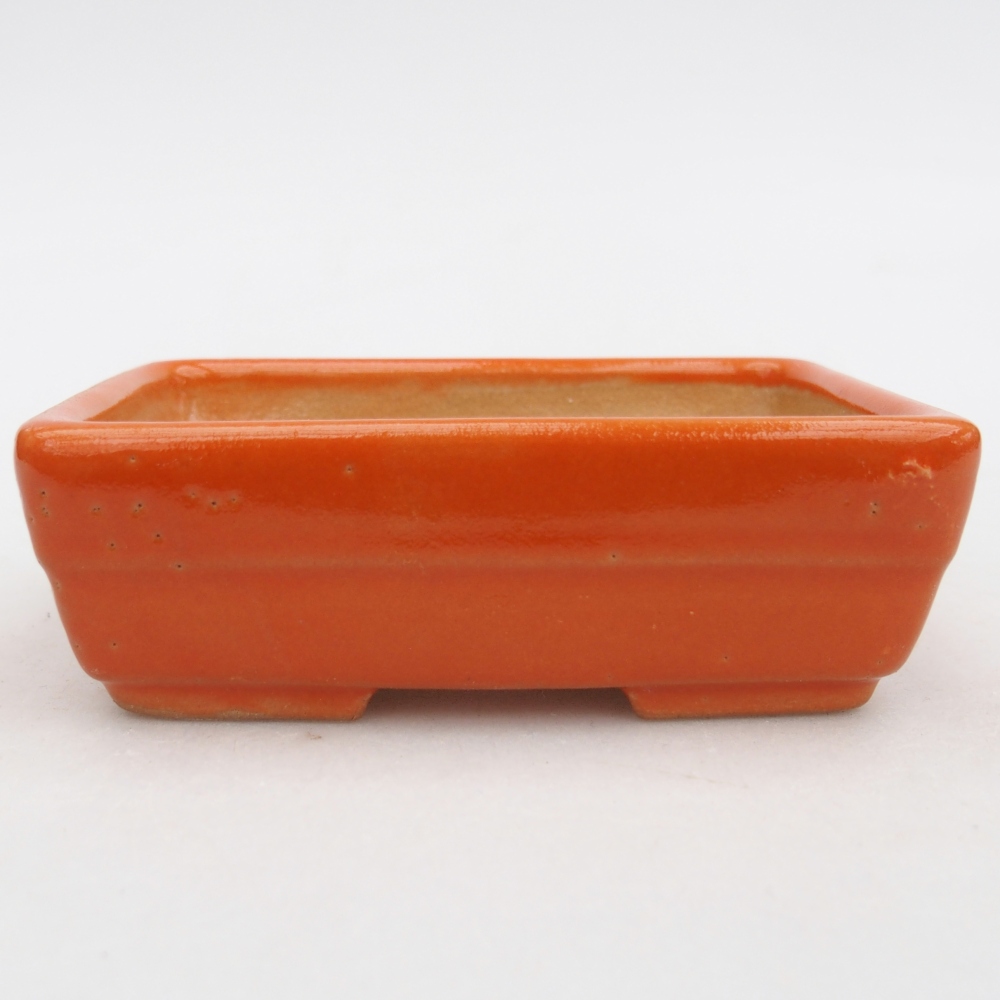 Bonsaischale aus Keramik 10 x 7 x 3 cm, orange